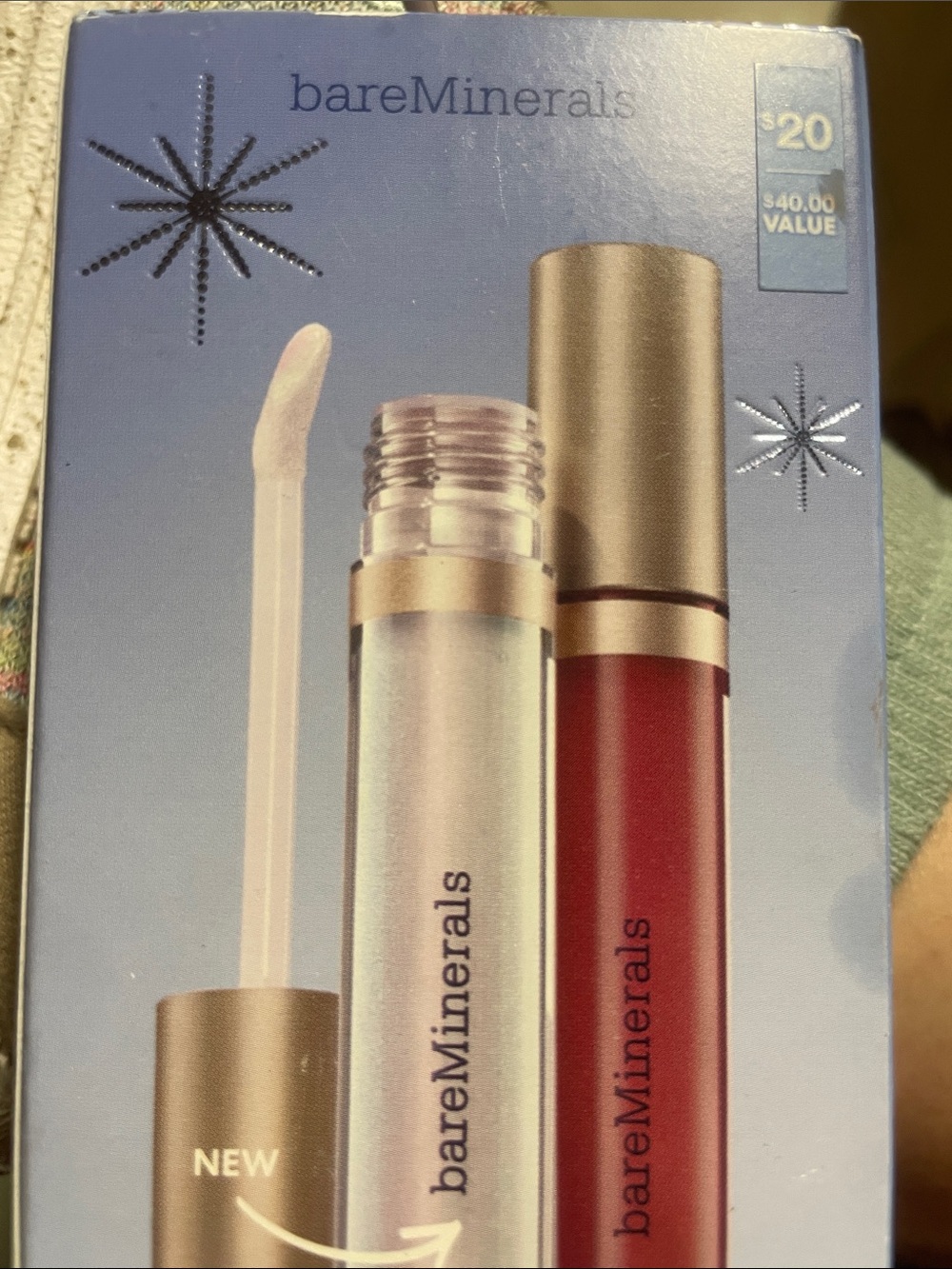 bareMinerals Lip Gloss Duo — Clear and Red Shine